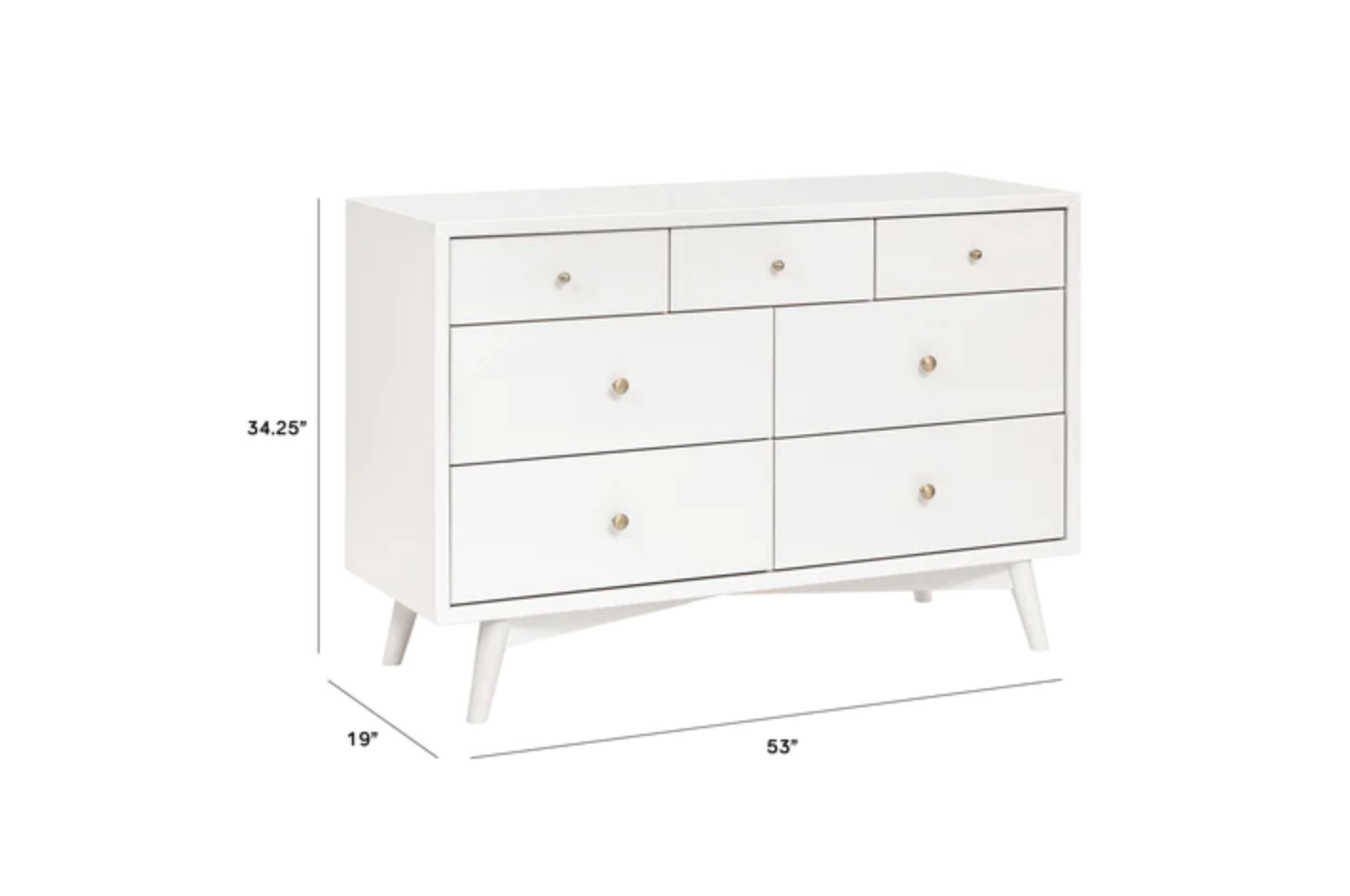 Babyletto Palma 7-Drawer Assembled Double Dresser