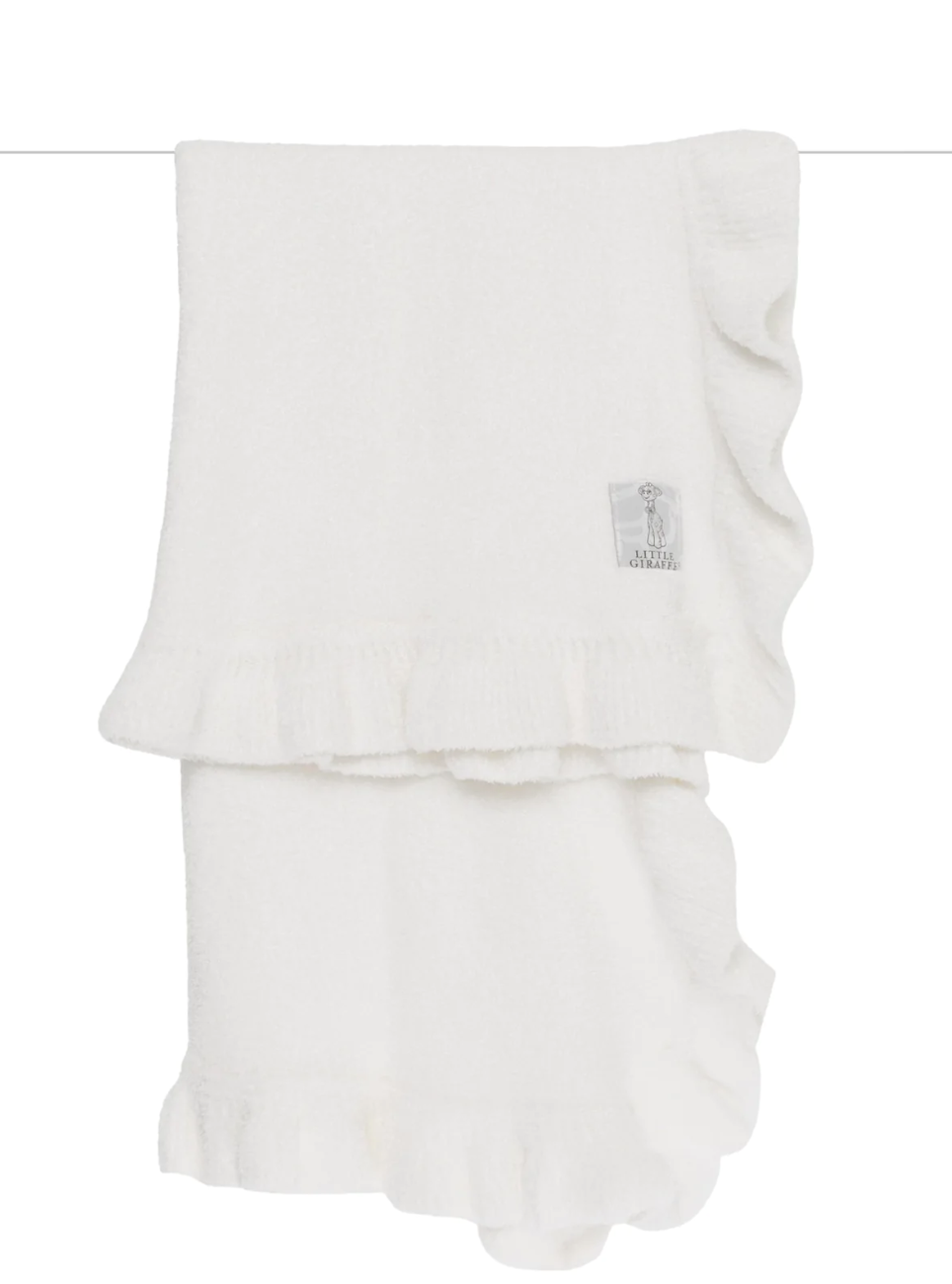 White Dolce Ruffle Baby Blanket
