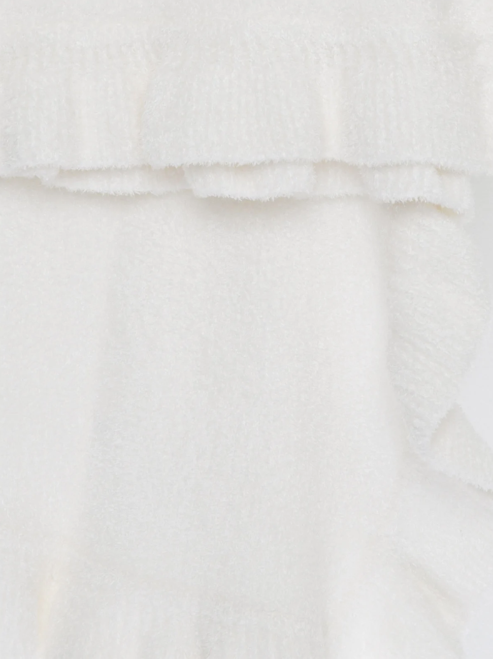White Dolce Ruffle Baby Blanket