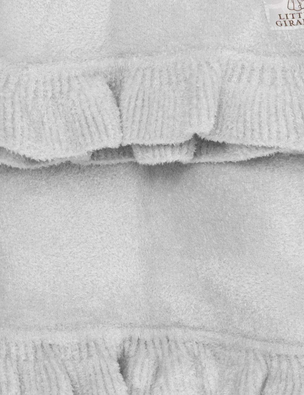 Silver Dolce Ruffle Baby Blanket