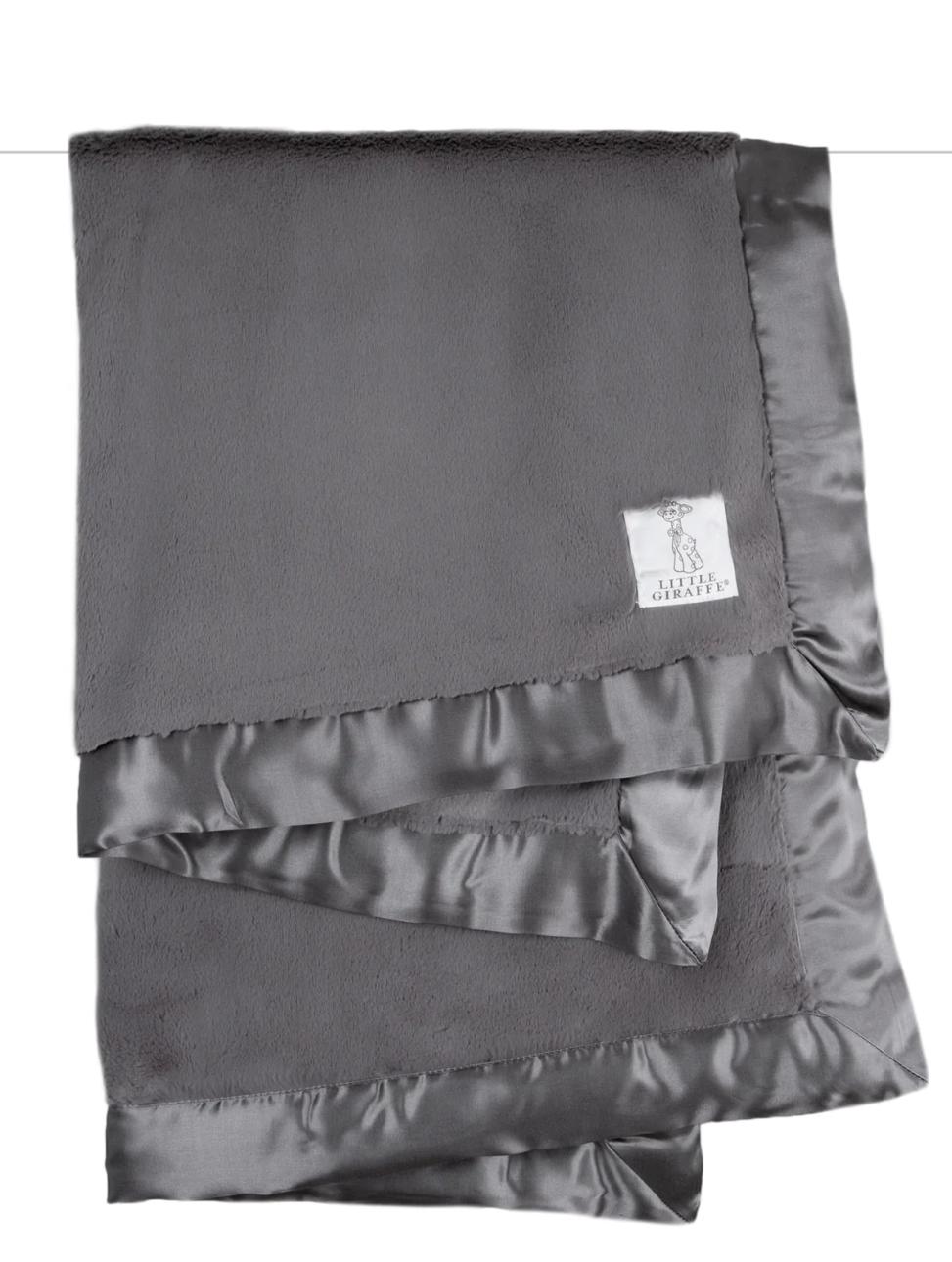 Charcoal Luxe Faux Fur Baby Blanket
