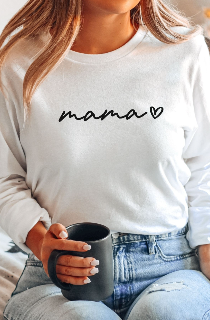 Mama Heart Long Sleeve Top