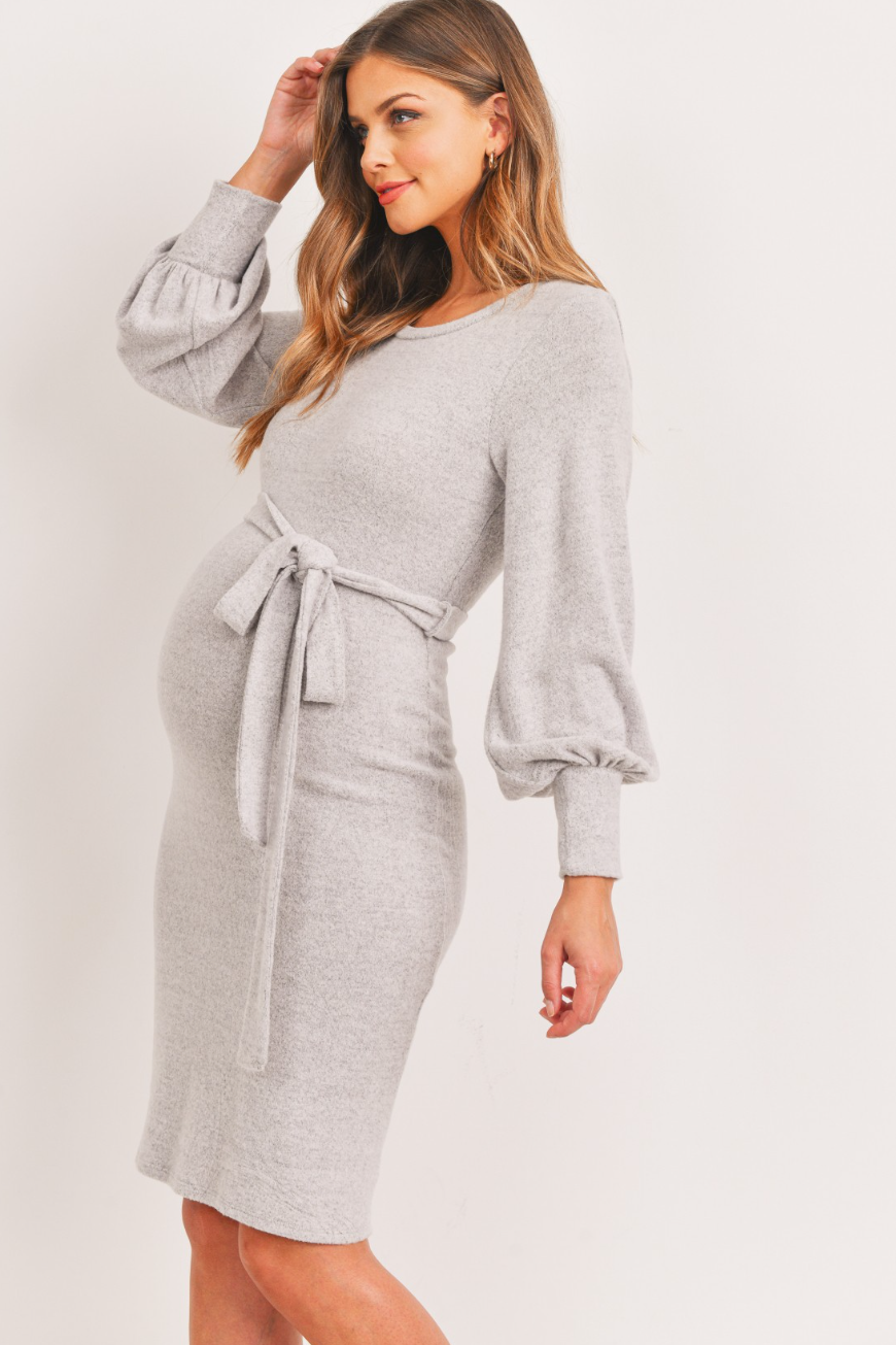 Cashmere-Like Knit Maternity Dress