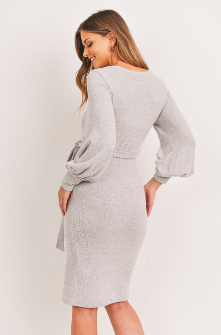 Cashmere-Like Knit Maternity Dress