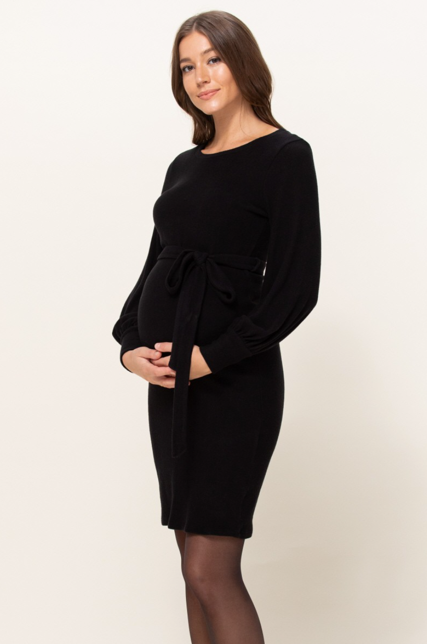 Cashmere-Like Knit Maternity Dress
