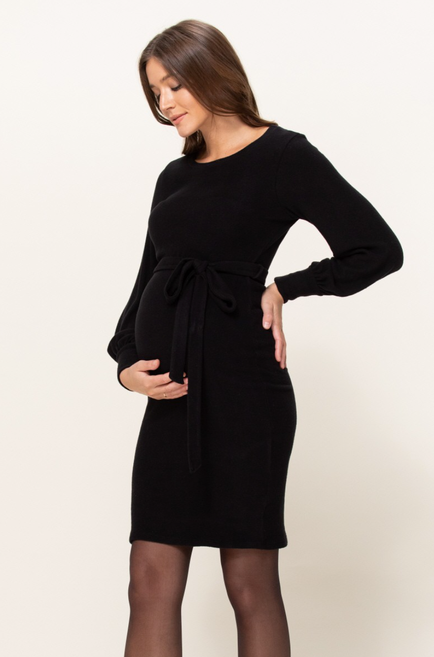 Cashmere-Like Knit Maternity Dress