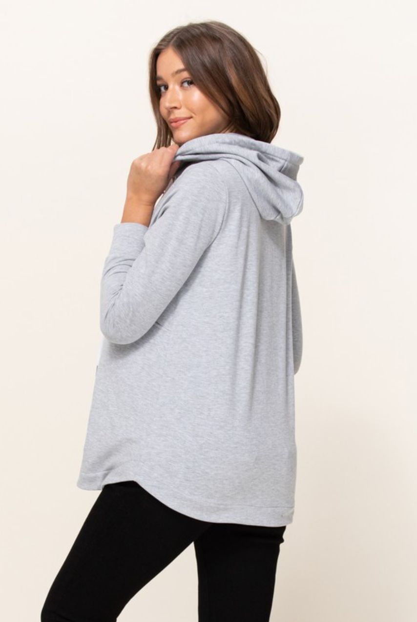 Heather Grey Maternity Nursing Hoodie