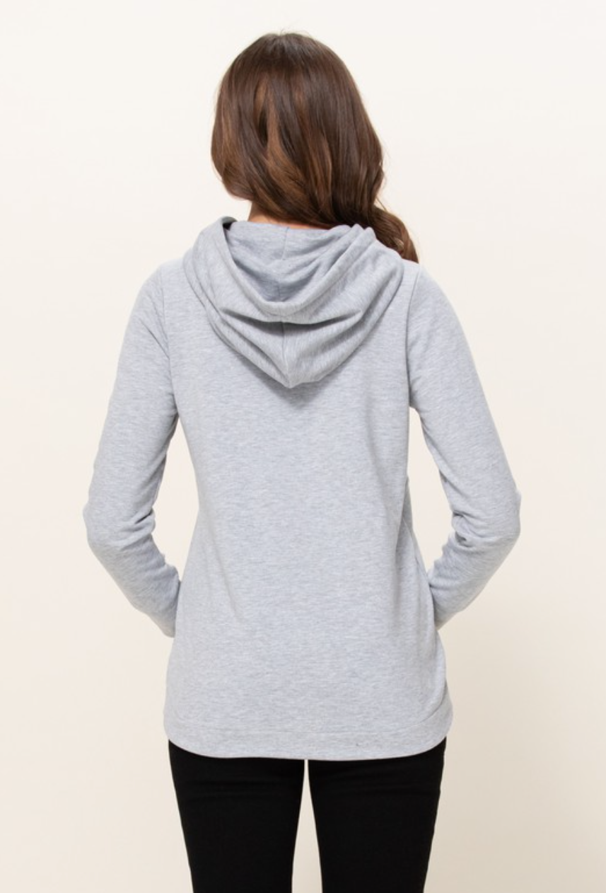 Heather Grey Maternity Nursing Hoodie