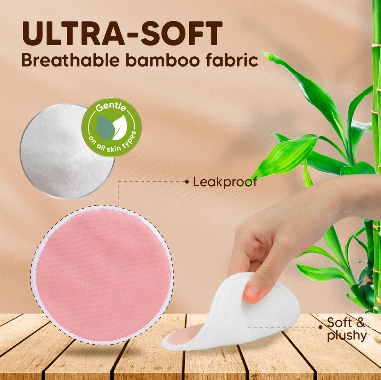 KeaBabies SOOTHE Organic Nursing Pads
