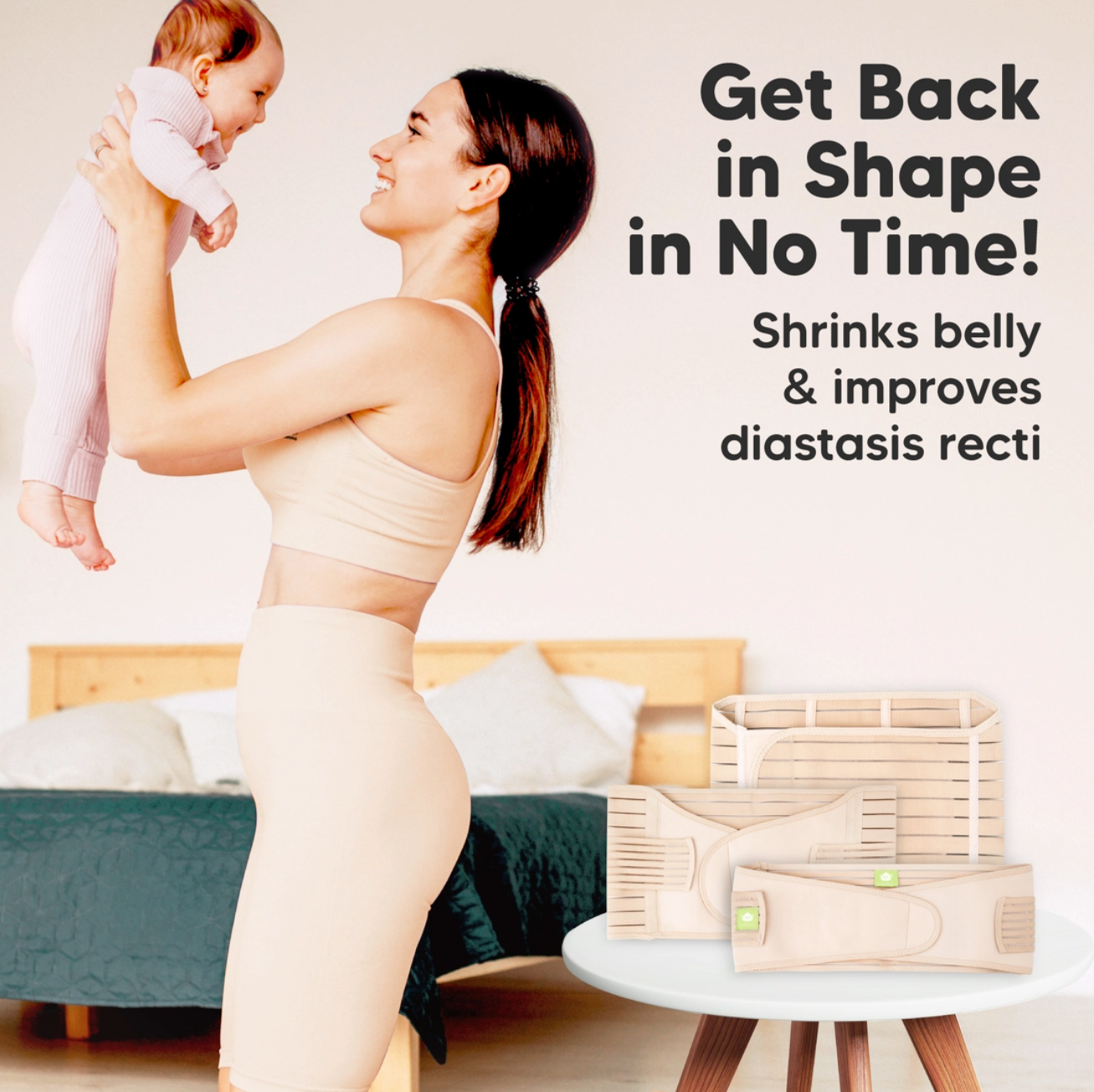 KeaBabies Revive 3-In-1 Postpartum Belt