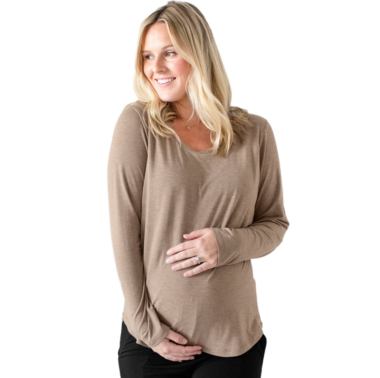 Bamboo Nursing & Maternity Long Sleeve Top