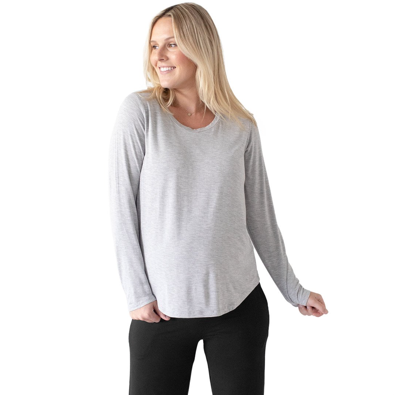 Bamboo Nursing & Maternity Long Sleeve Top
