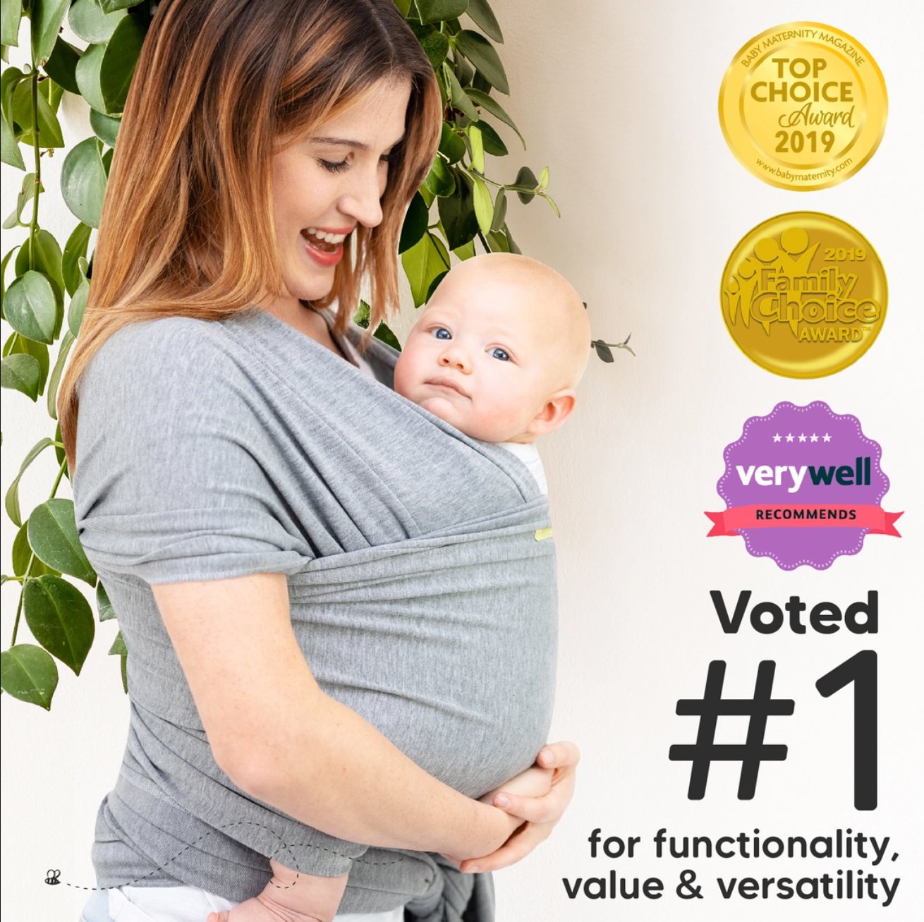 KeaBabies Baby Wrap Carrier