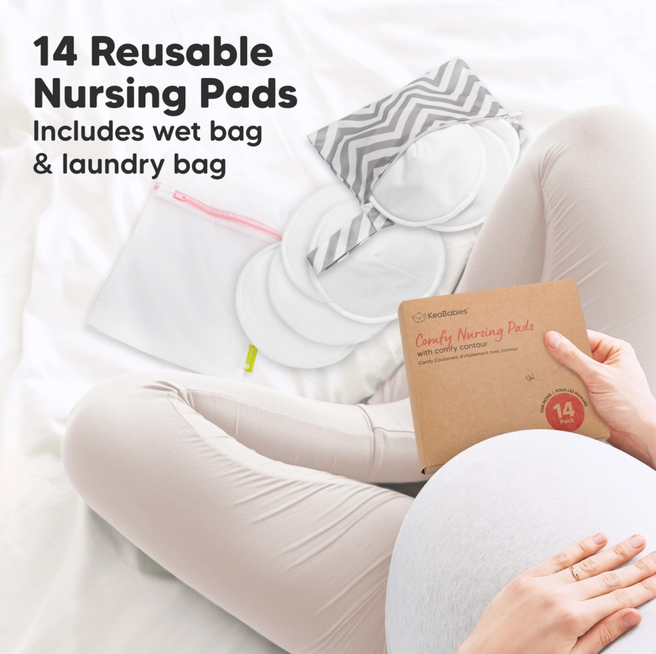 KeaBabies Comfy Organic Nursing Pads