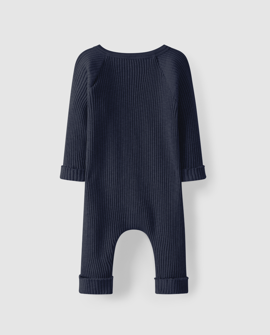 Navy Ribbed Coverall