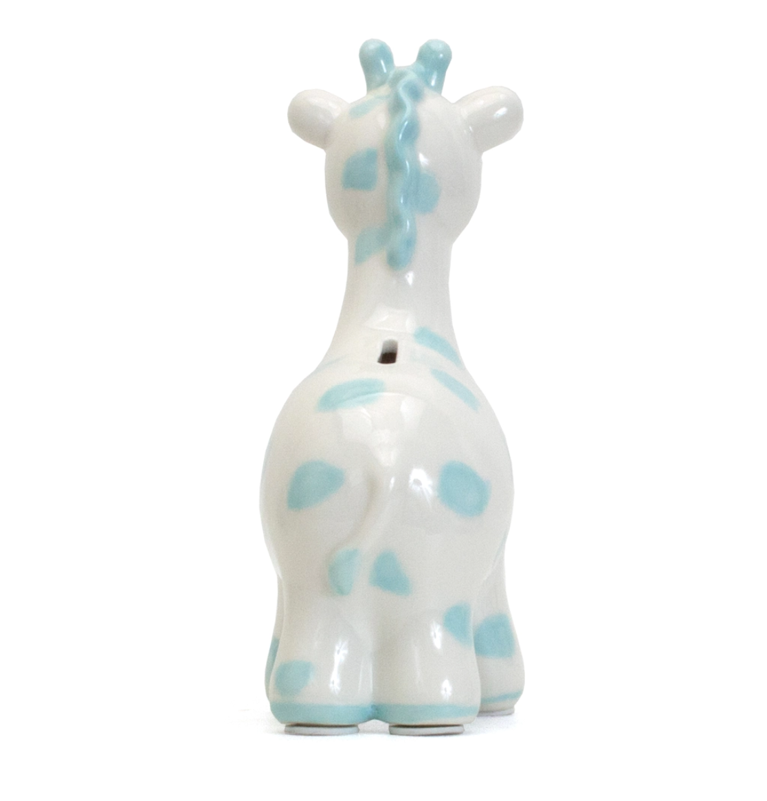 Blue Spotted Giraffe Piggy Bank