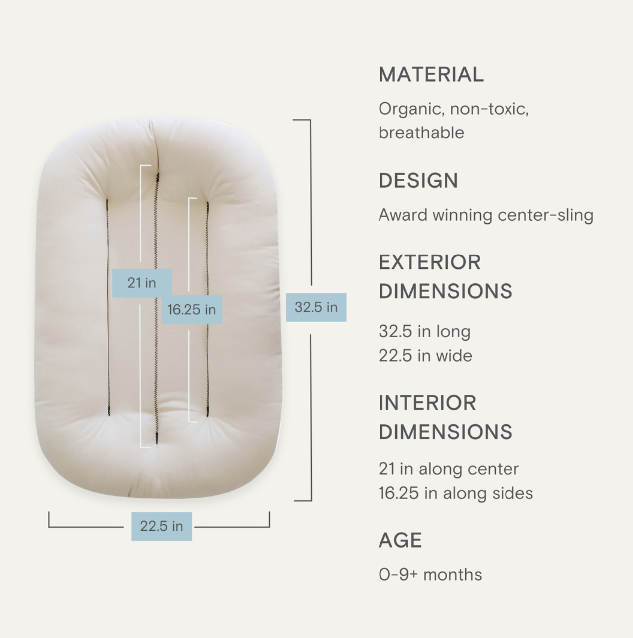 Snuggle Me Organic Infant Lounger