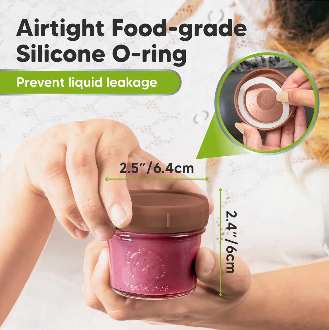 Terracotta Glass Food Prep Jars