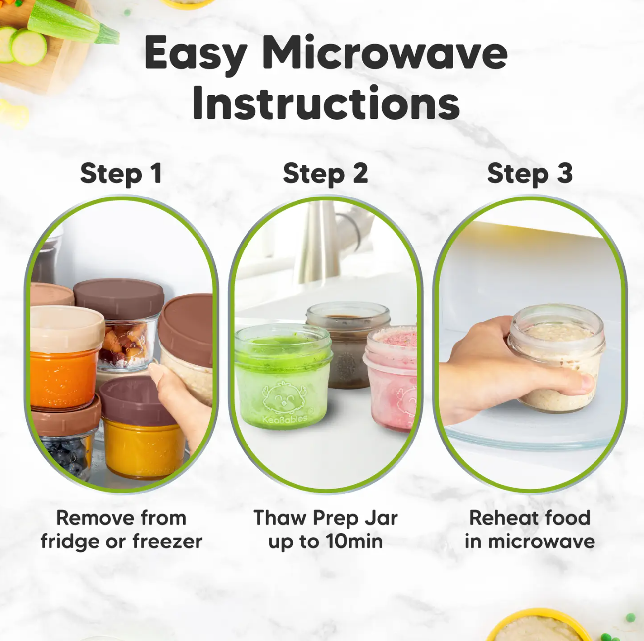 Terracotta Glass Food Prep Jars