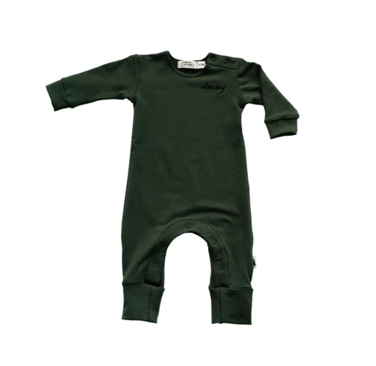 Pine Romper With Baby Embroidery
