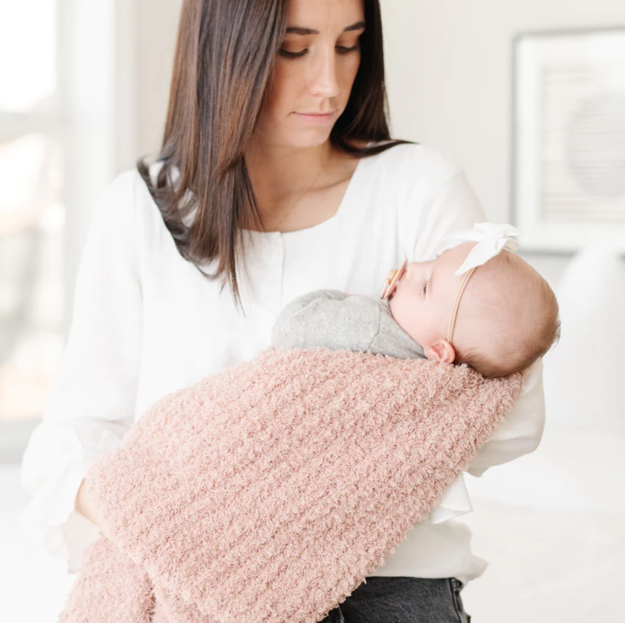 Ribbed Bamboni Receiving Blanket