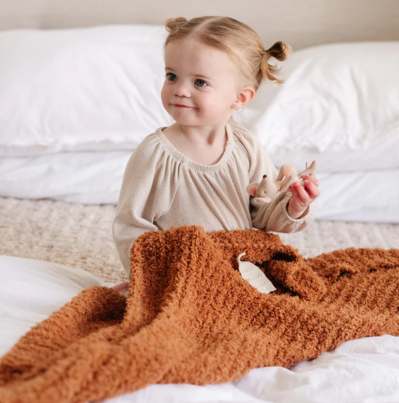 Ribbed Bamboni Receiving Blanket