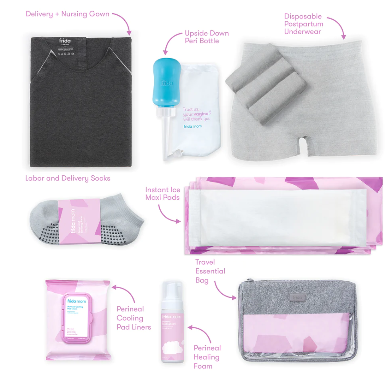 Labor And Delivery + Postpartum Recovery Kit
