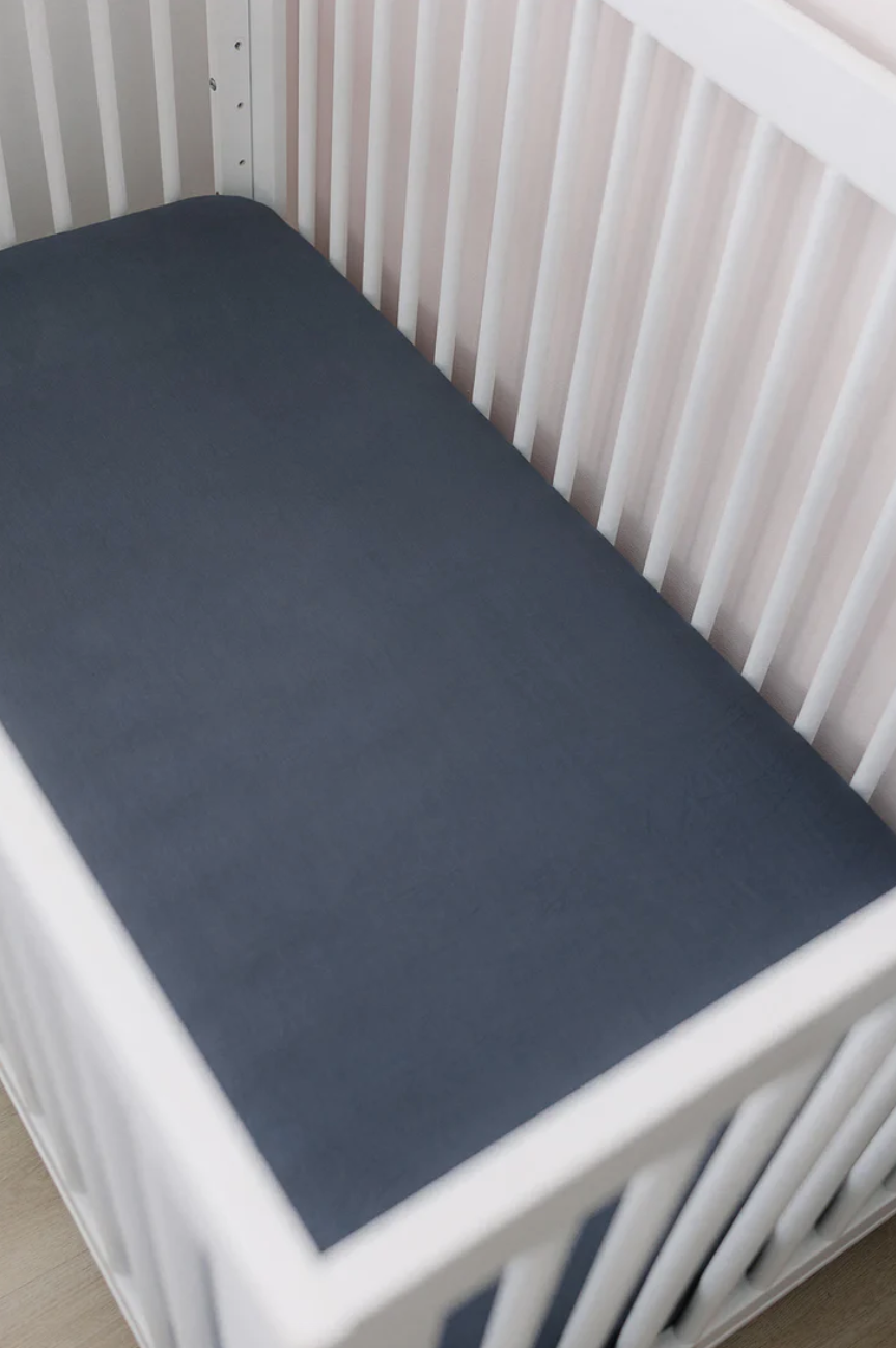 Charcoal Stretchy Crib Sheet