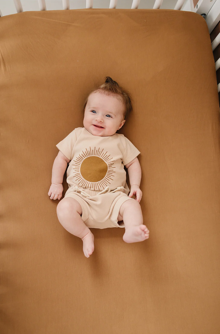 Mustard Stretchy Crib Sheet
