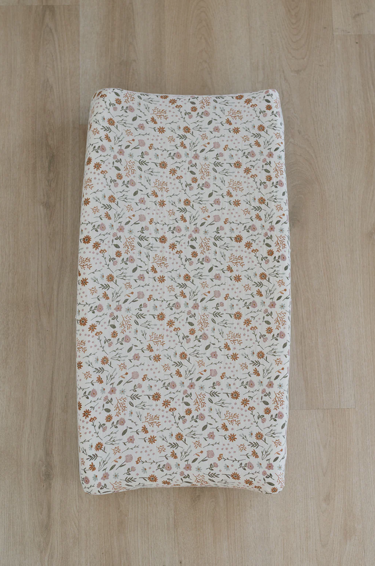 Meadow Floral Muslin Changing Pad Cover