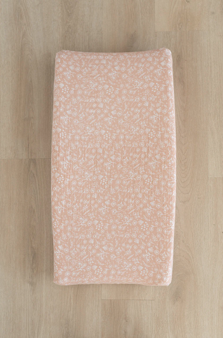 Wildflower Muslin Changing Pad Cover