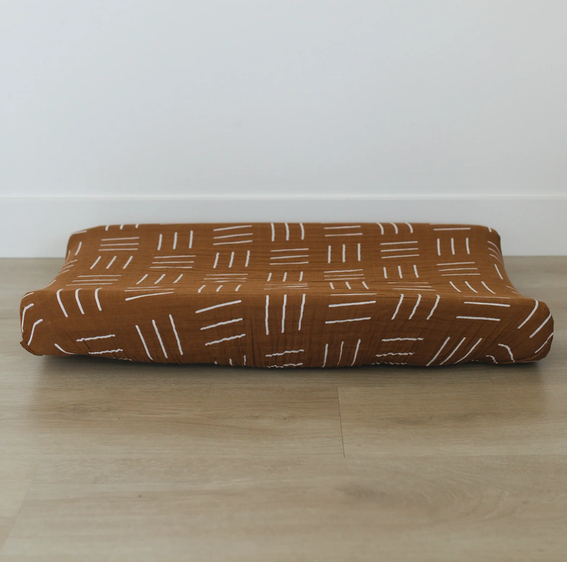 Mustard Mudcloth Muslin Changing Pad Cover
