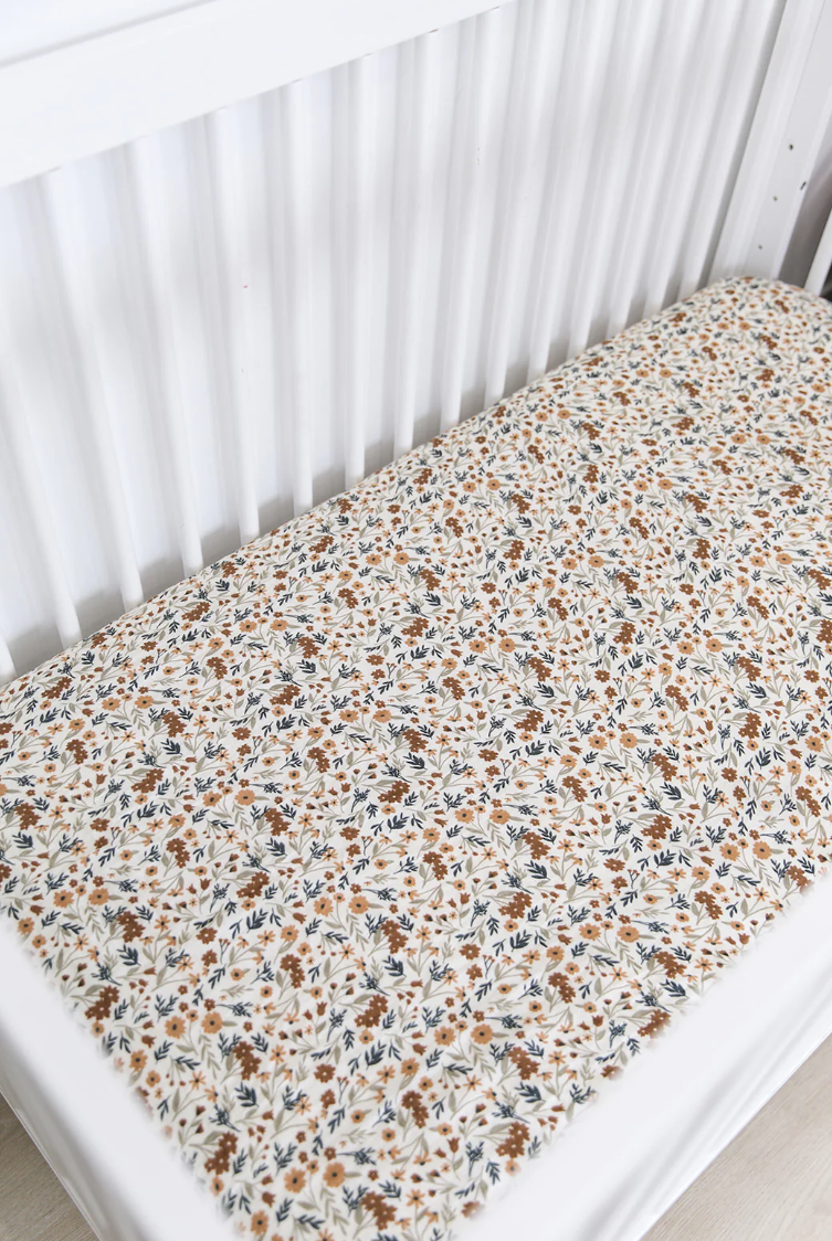 Harvest Muslin Crib Sheet