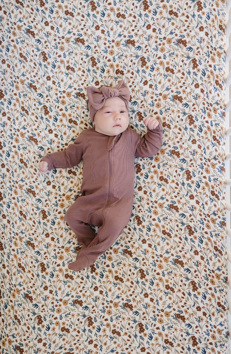 Harvest Muslin Crib Sheet