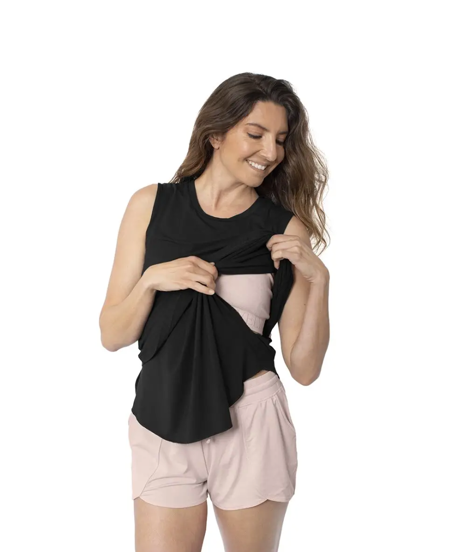 Black Bamboo Nursing & Maternity Tank
