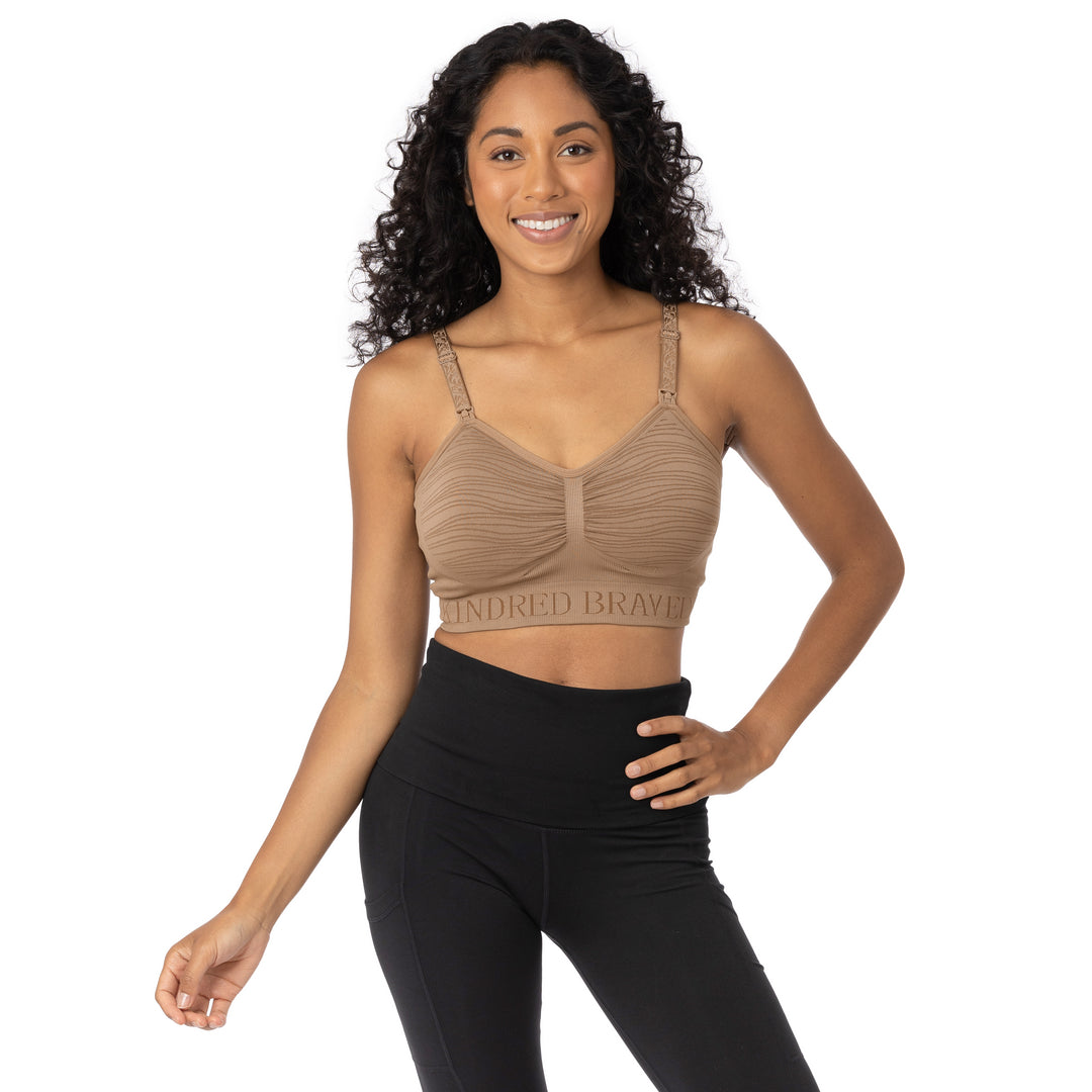 Sublime Hands-Free Pumping & Nursing Bra - Latte