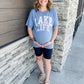 Vintage Blue Lake Life Oversized Graphic Tee