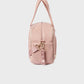 Pink Ribbed Weekender Bag