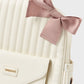 Cream Ribbed Backpack Diaper Bag