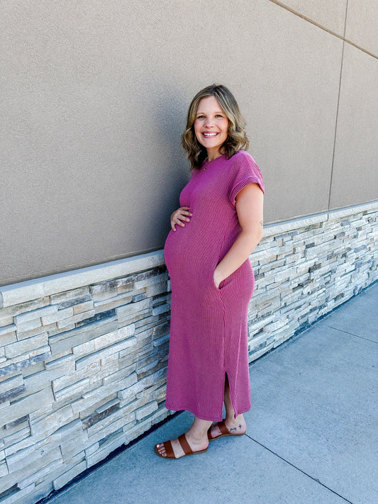 Magenta Scrunch Dress