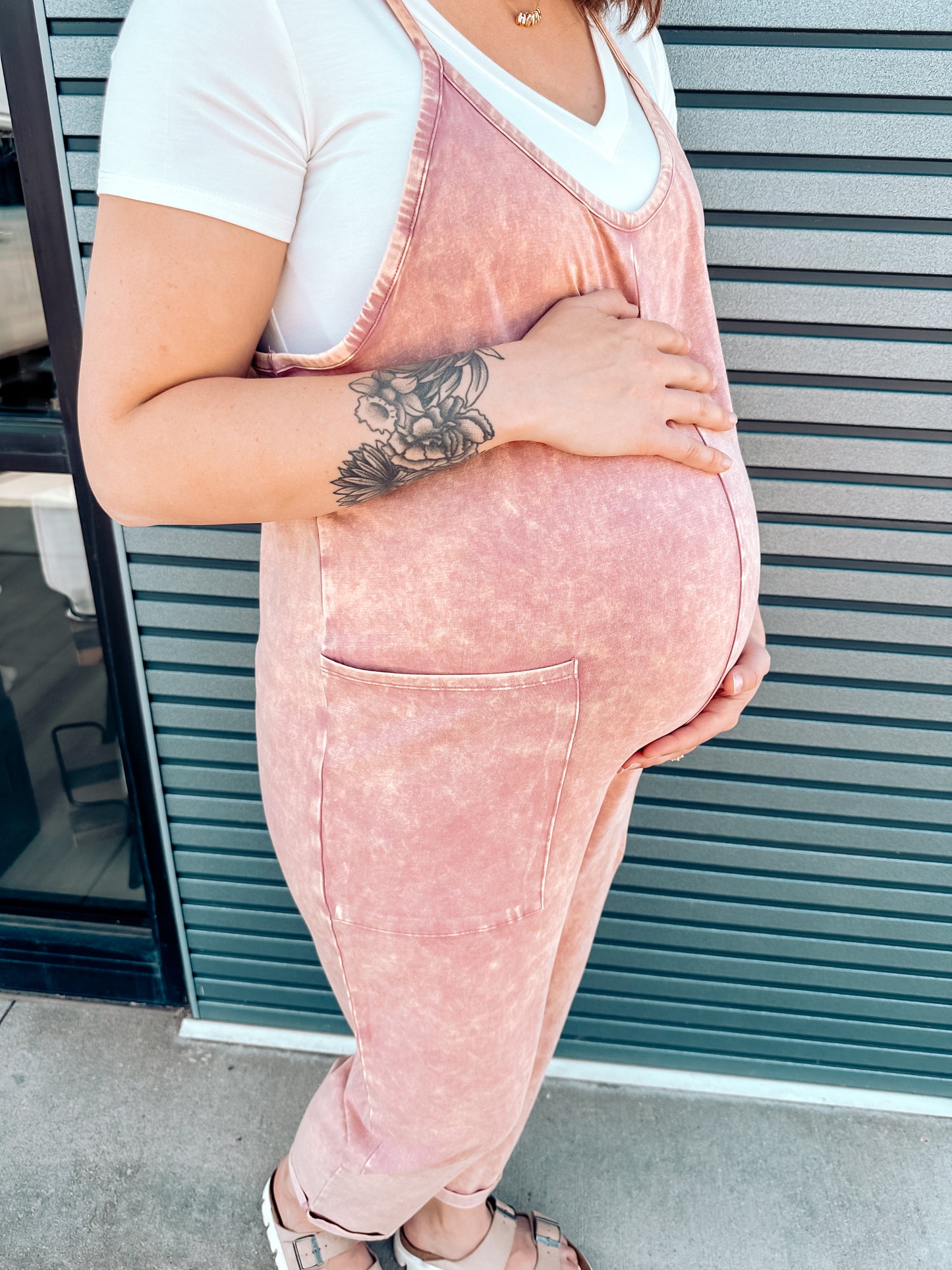 Light Rose Washed Jumpsuit