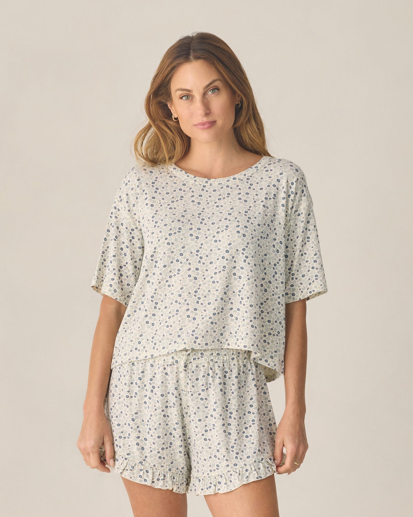Blue Ditsy Mosie Set