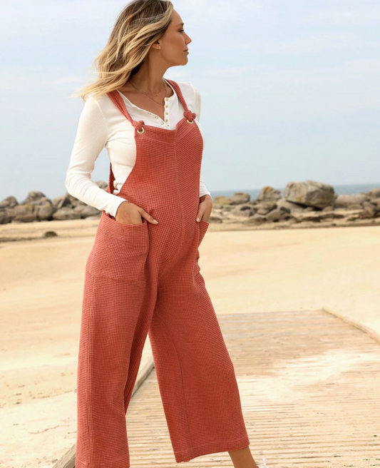 Maya Terracotta Maternity & Nursing Overalls