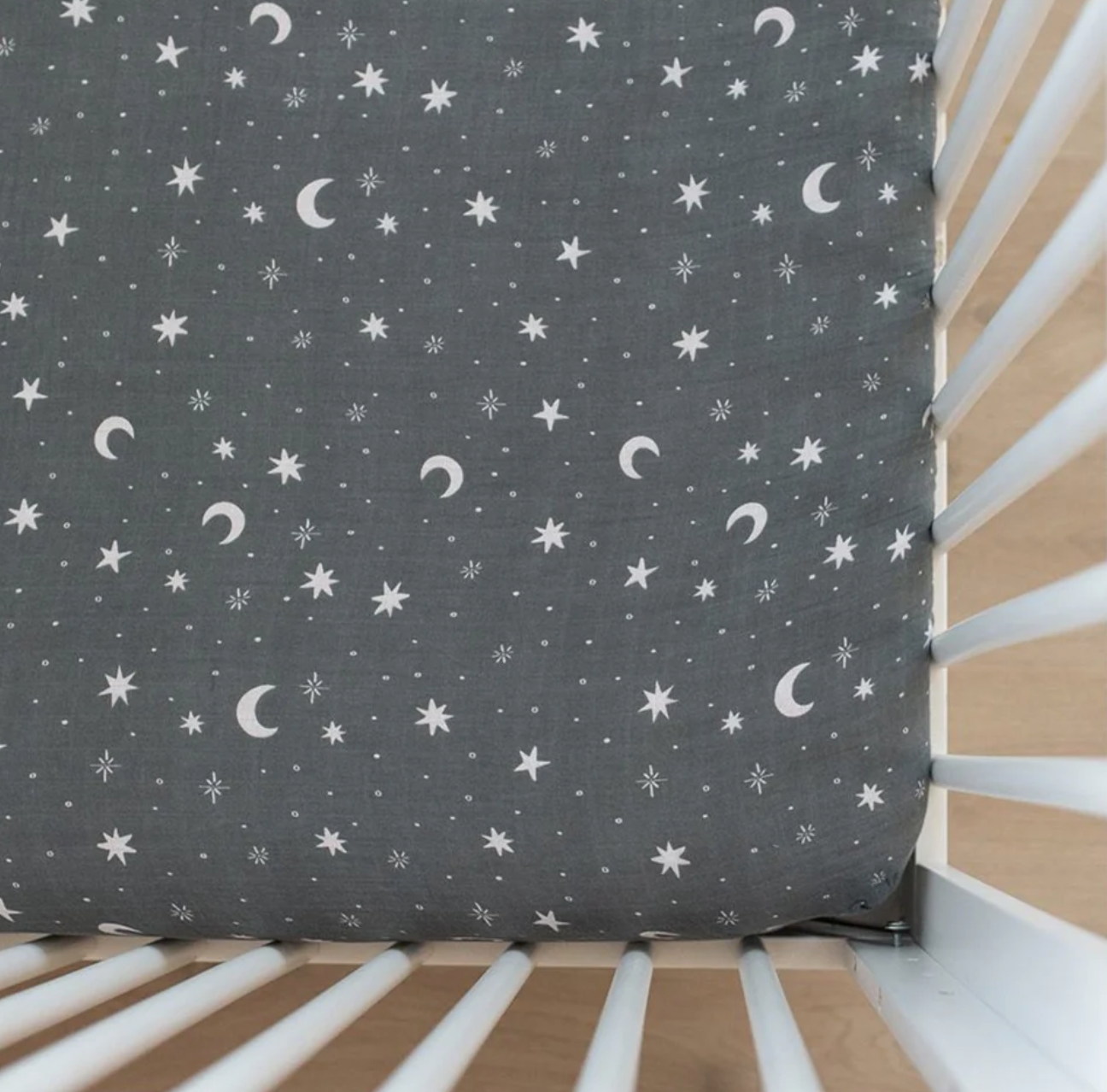 Night Sky Muslin Crib Sheet