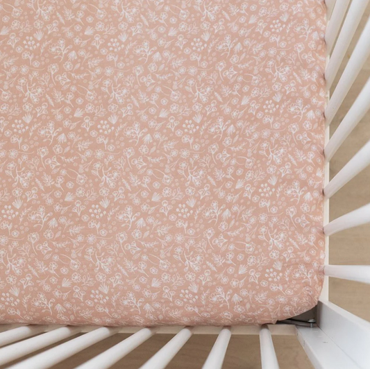 Wildflower Muslin Crib Sheet