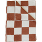 Rust Checkered Plush Blanket