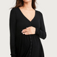 Black Rib Maternity & Nursing Dress