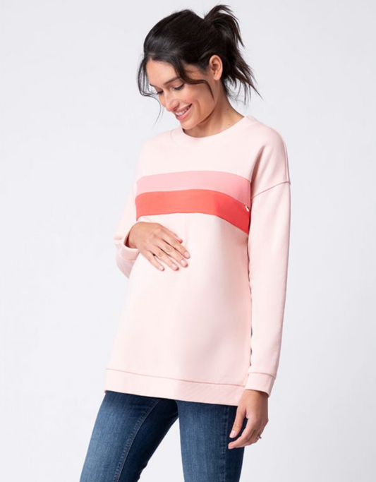 Pink Ombré Color Block Maternity & Nursing