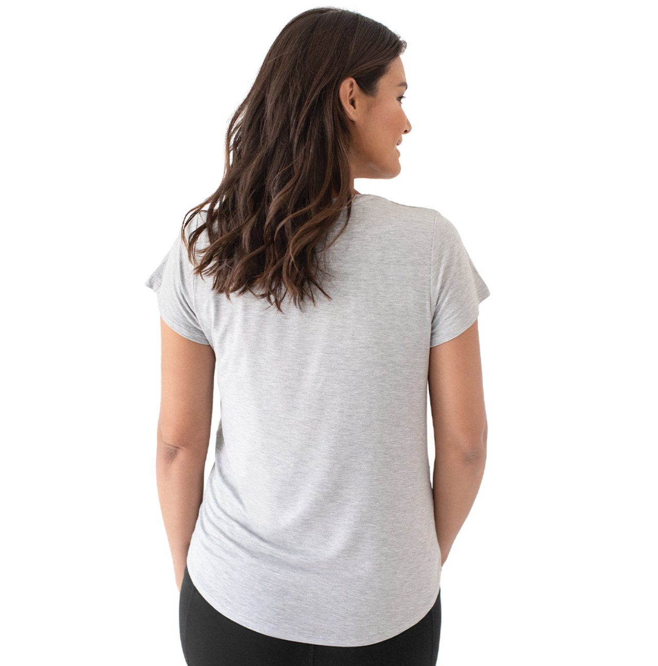 Heather Grey Everyday Nursing & Maternity Pocket Tee