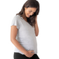 Heather Grey Everyday Nursing & Maternity Pocket Tee